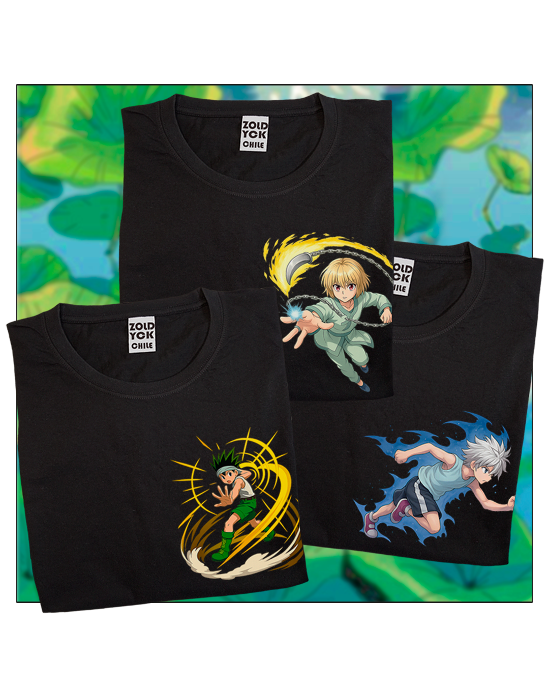 ๐ฆ๐ Box poleras Gon, Kurapika & Killua