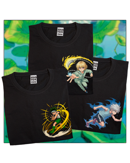 📦👕 Box poleras Gon, Kurapika & Killua